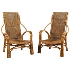 High Backed Bamboo and Rattan Garden Chairs High Backed Bamboo and Rattan Garden Chairs