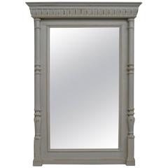 Antique Painted Pine Hall Mirror