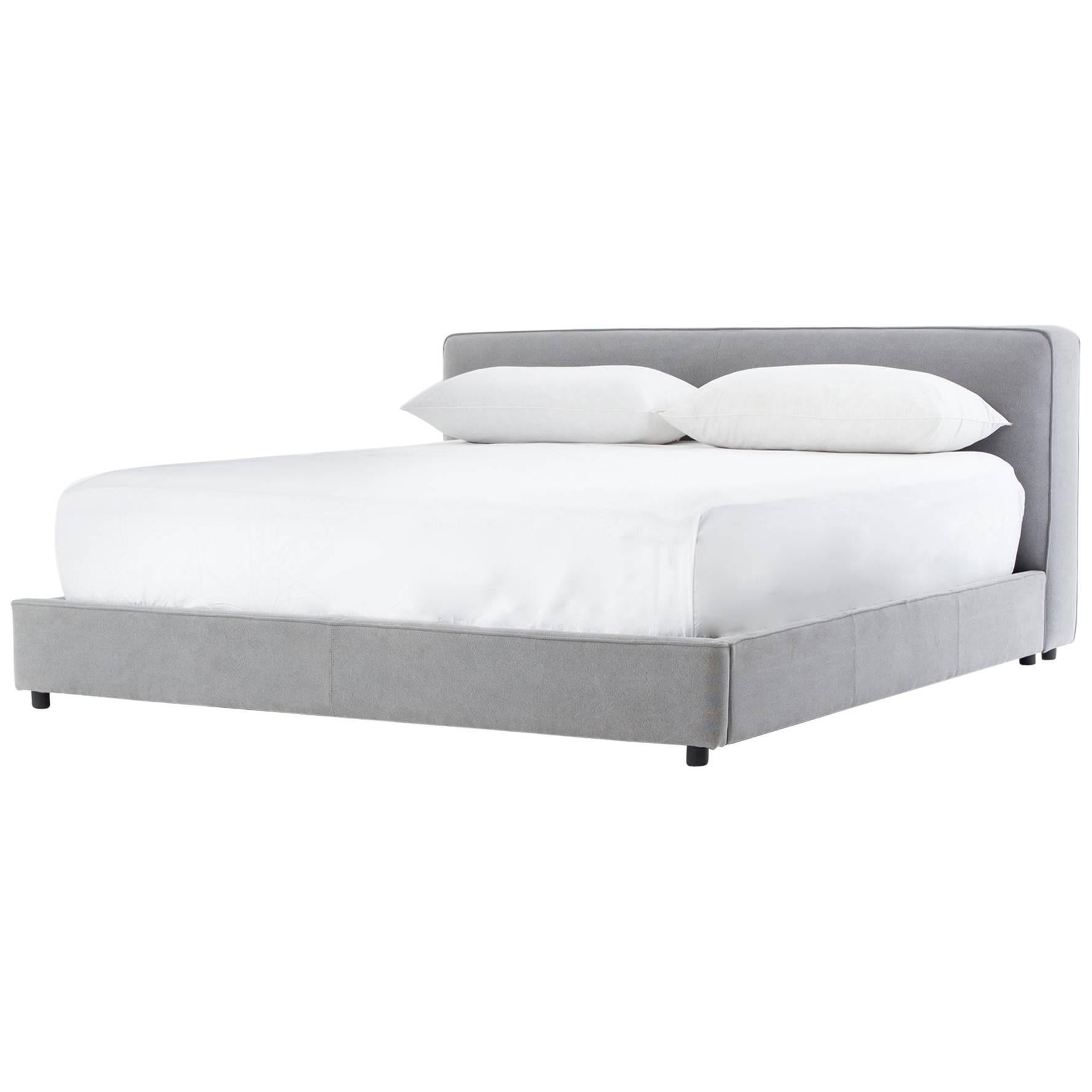 Upholstered Low Profile Bed For Sale