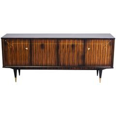 French Art Deco Buffet or Sideboard in Macassar Ebony / Sycamore Interior 6