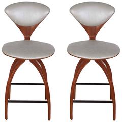 Vintage Pair of Norman Cherner Bar Stools