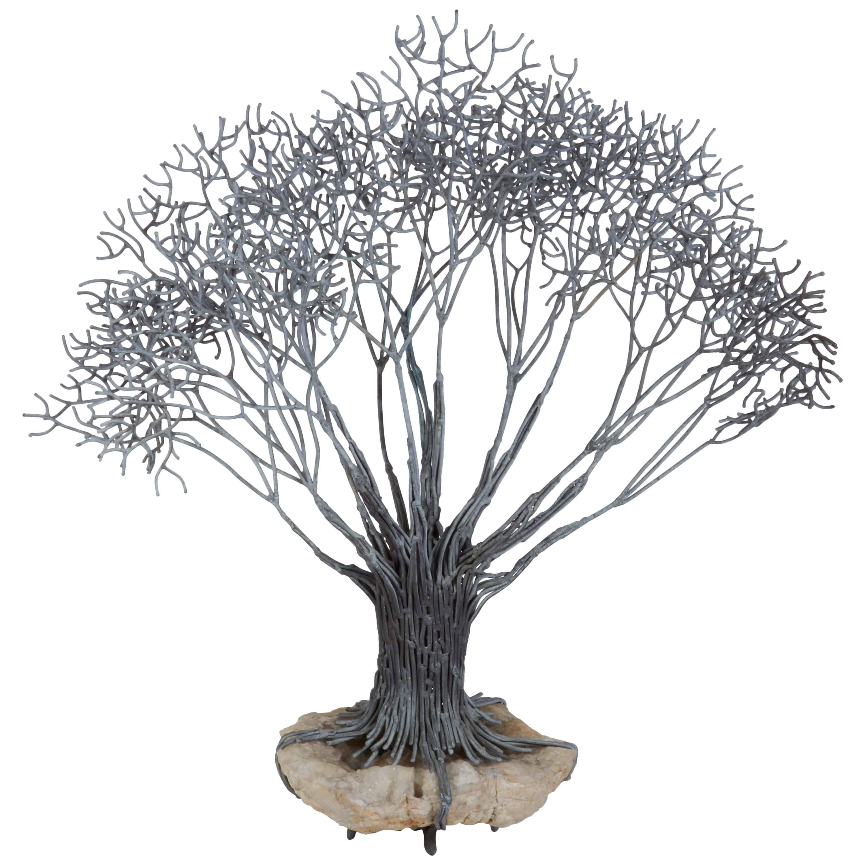 Large Bronze Tree Sculpture For Sale