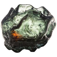 Per Lutken for Holmegaard, Unique and Large Danish Lava Glass Vase