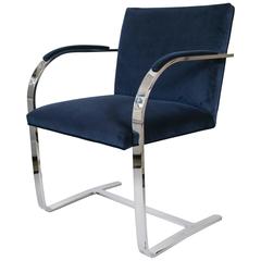 Flat Bar Brno Chair in Navy Velvet 12