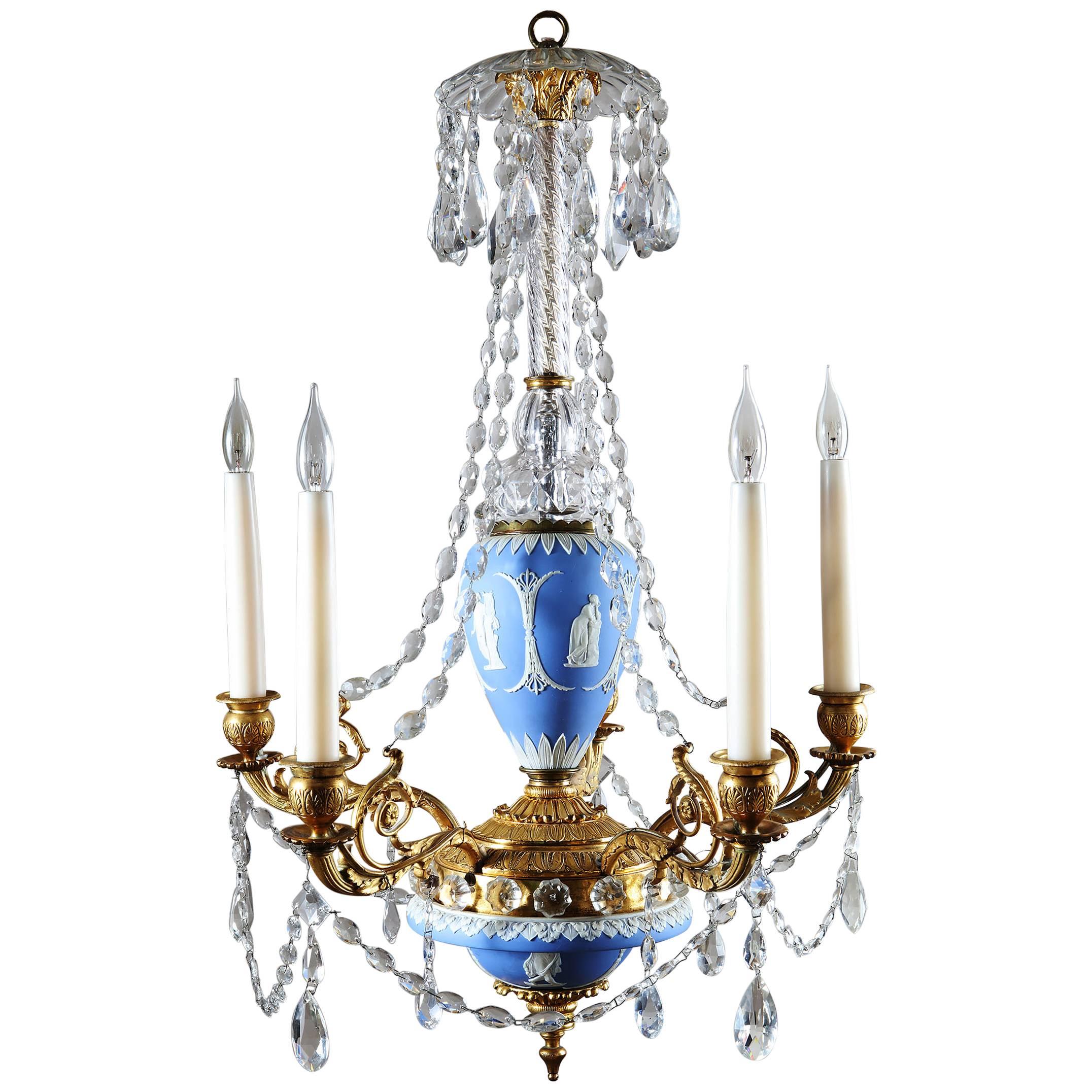 Antique English Early 19th Century Wedgwood Chandelier For Sale