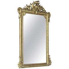 19th Century French Louis XV Gilded Mirror