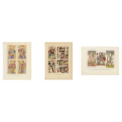 Early Playing Cards, Piquet and Italian Tarots, Antique Prints, 1849