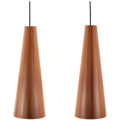 Vintage Two Danish Modern Ceiling Lamps by Jørgen Wolf