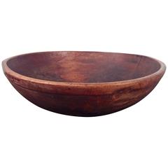 Antique Early 19th Century Large Wood Bowl from New England