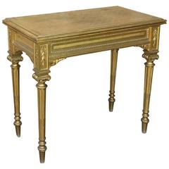 19th Century French Louis XVI Giltwood Console or Game Table