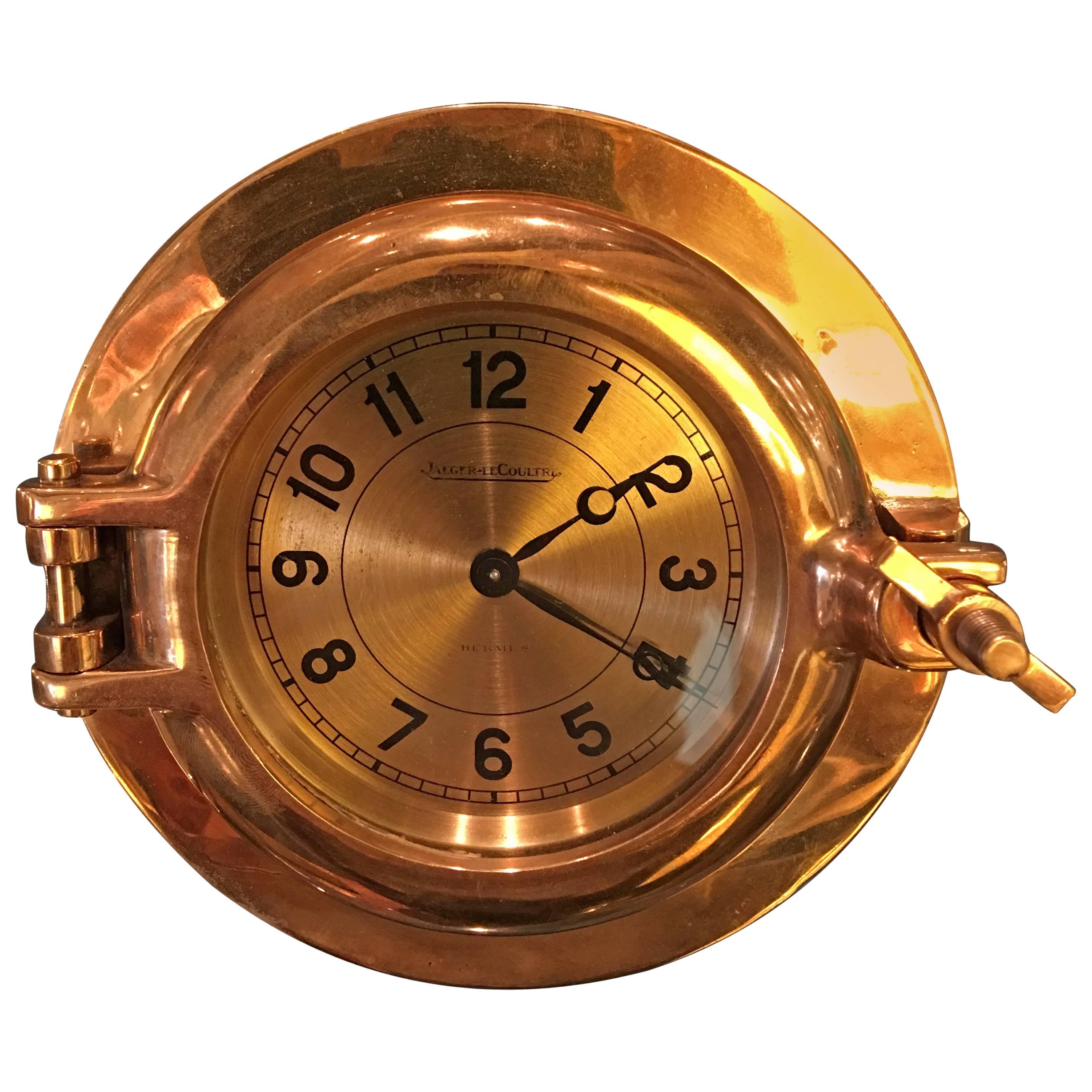 Hermes Porthole Clock by Jaeger-LeCoultre For Sale