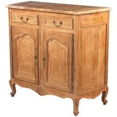 Louis XV Style Marble-Top Natural Oak Buffet, circa 1920s 8