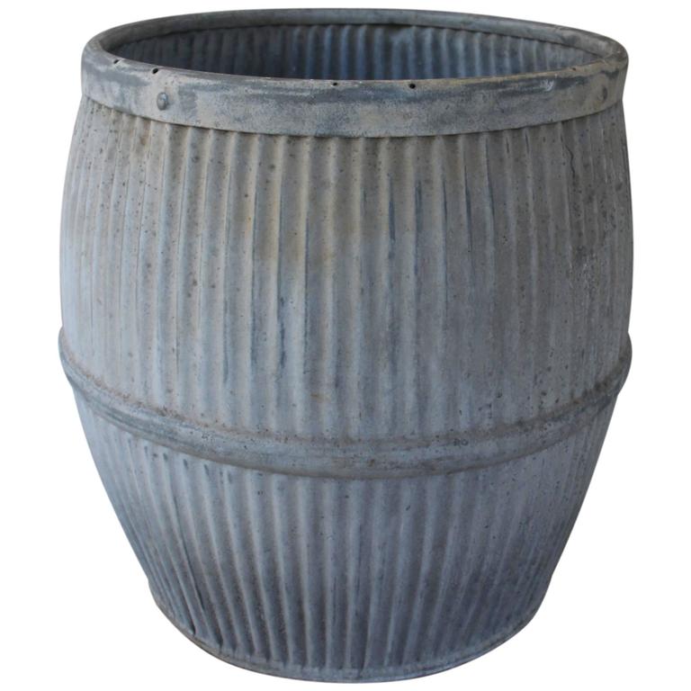 Vintage Galvanized Zinc English Dolly Tub at 1stDibs vintage dolly tubs, vintage galvanized