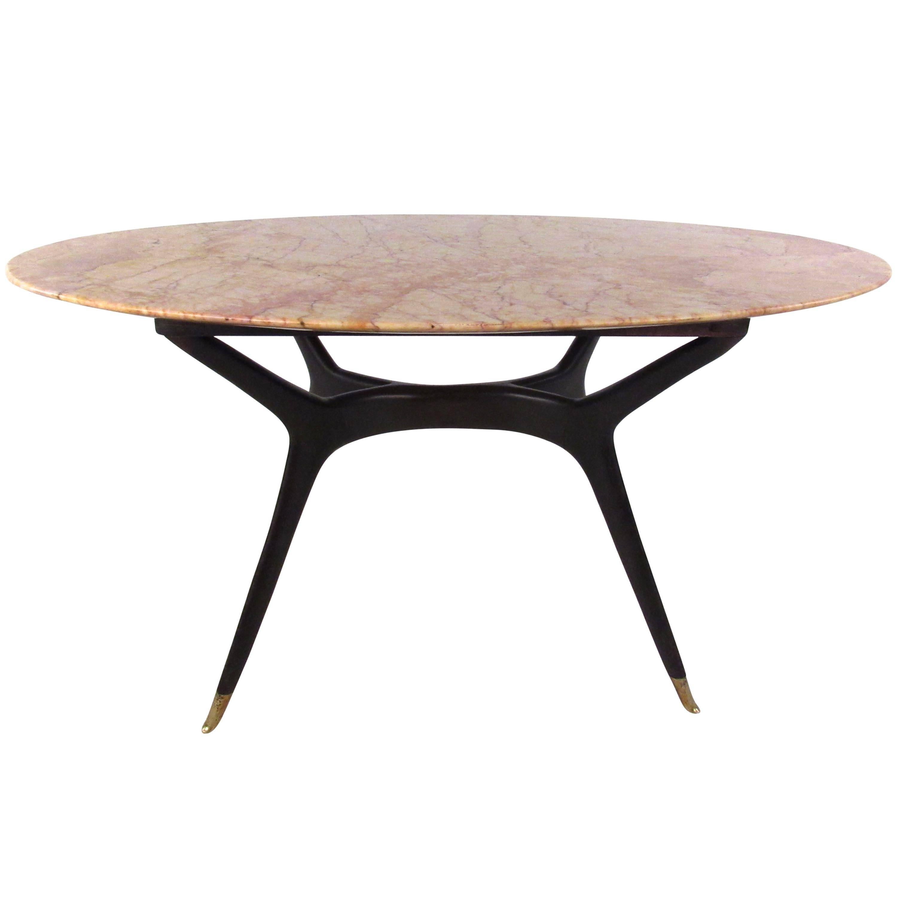 Mid-Century Modern Italian Marble Coffee Table in the Style of Ico Parisi