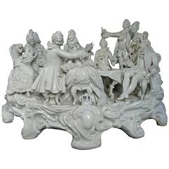 Antique Blanc de Chine Volkstedt Porcelain Figural Group