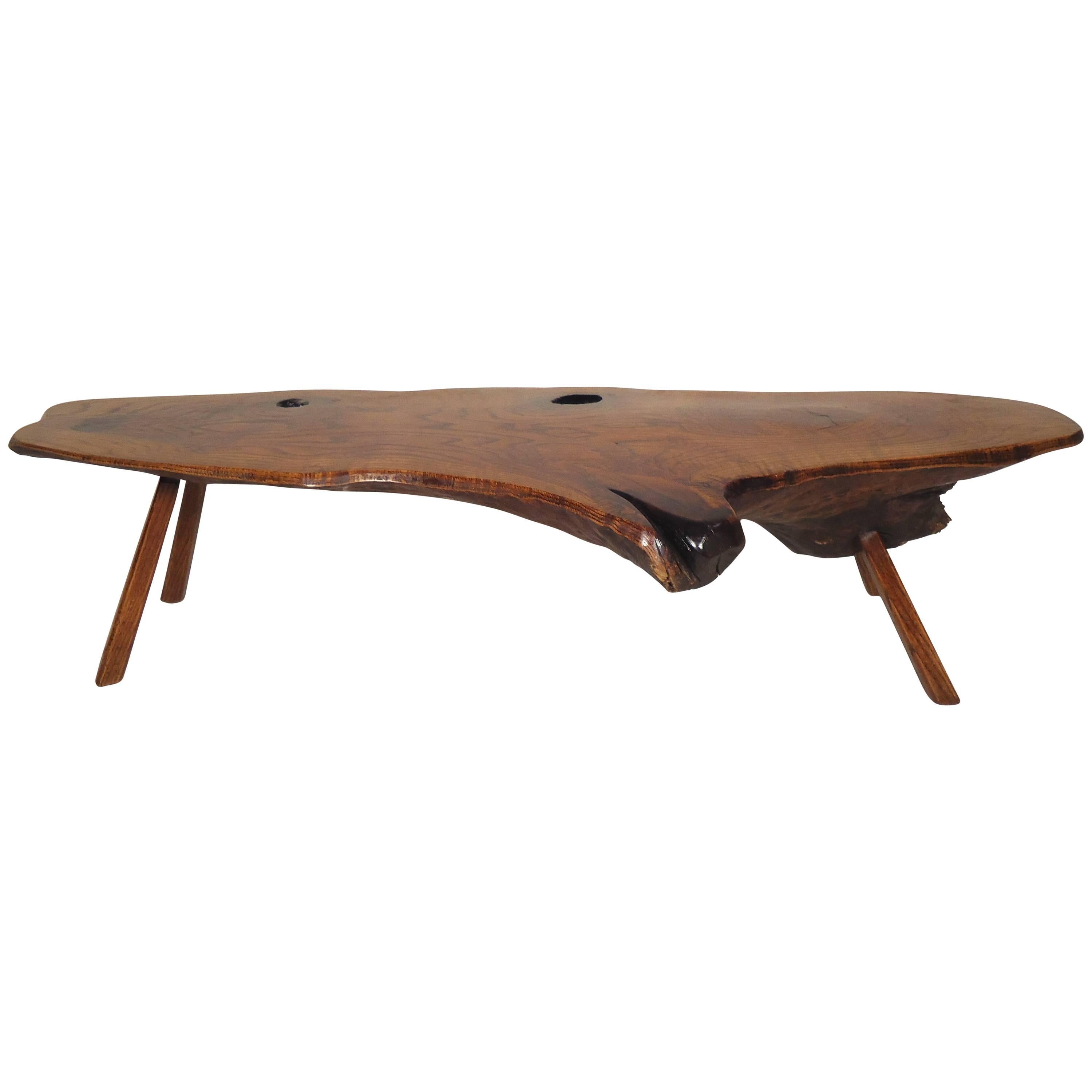 Mid-Century Modern Live Edge Coffee Table