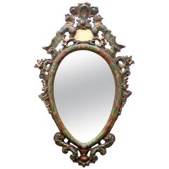 Carved and Painted Venetian Mirror