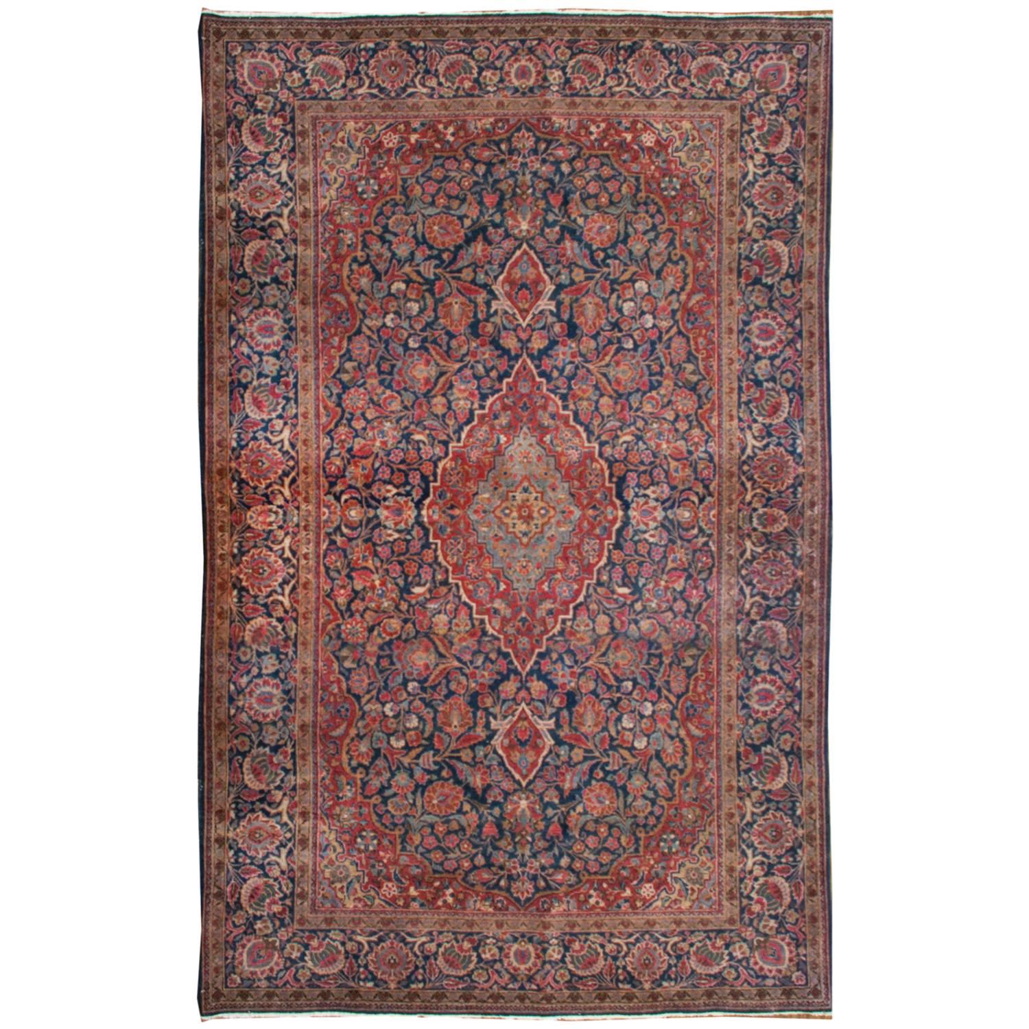 Outstanding Early 20th Century Kashan Rug For Sale