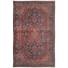 Antique Outstanding Early 20th Century Kashan Rug