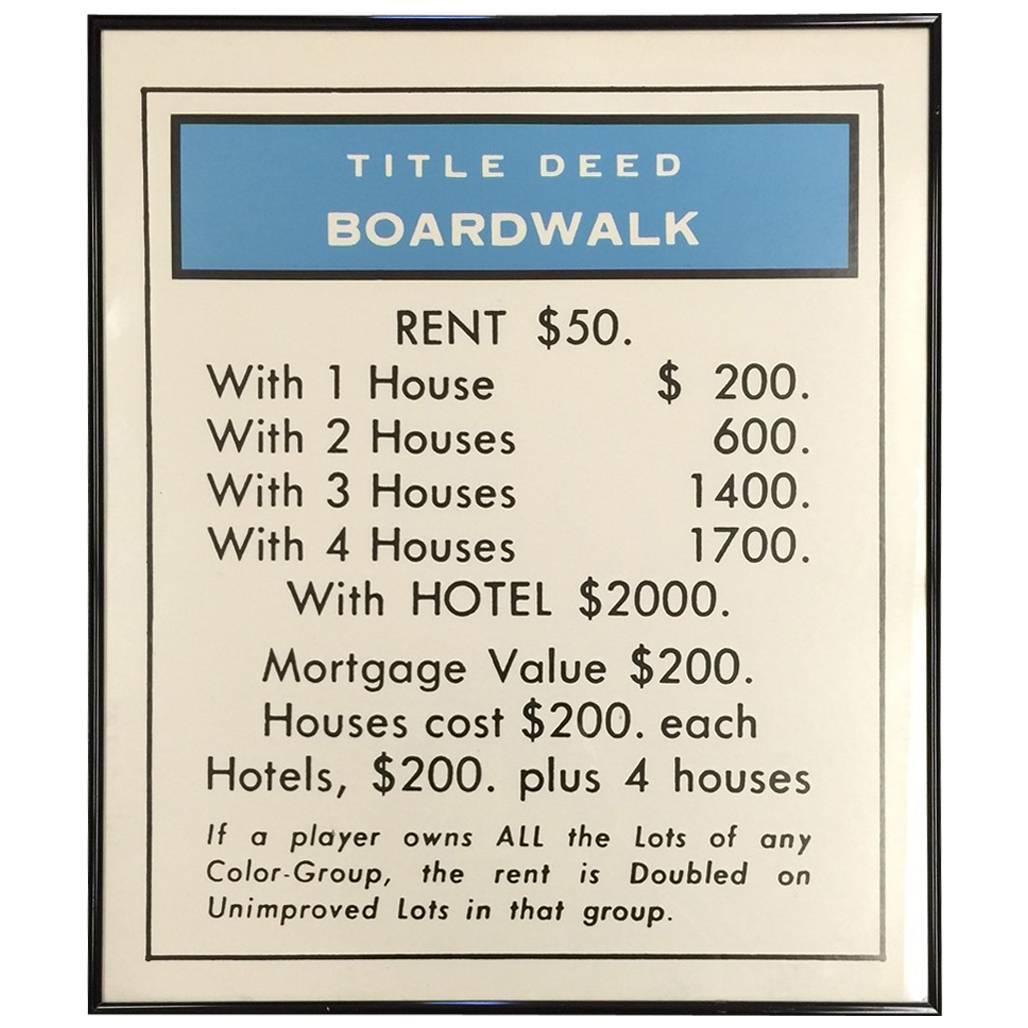 original monopoly board properties cards