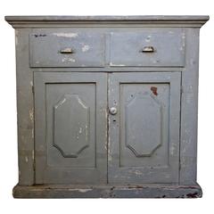 Early 20th Century Painted Gray Cabinet
