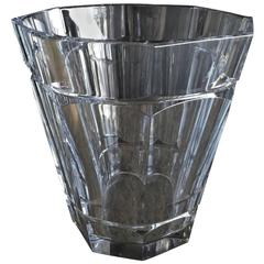 Massive Octagonal Crystal Ice Bucket by Val Saint Lambert
