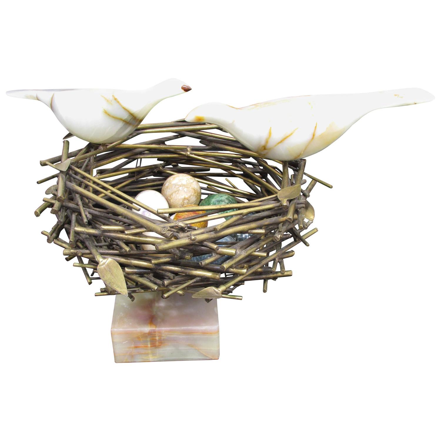 bird nest sculpture by curtis jere for sale at 1stdibs bird nest sculpture by curtis jere for sale at 1stdibs