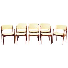 Set of Eight Rosewood Dining Chairs by Erik Buck