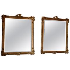 Pair of Louis XV Style Gilded Mirrors