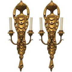 Pair of Italian Giltwood Sconces 5