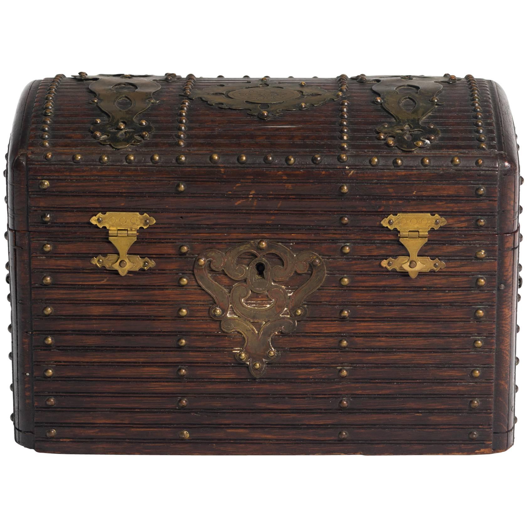 19th Century Wood and Brass Box