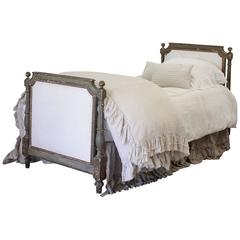 19th Century Painted and Upholstered Louis XVI Style Bed