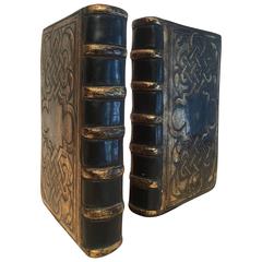 Vintage Pair of Borghese "Leather Bound Book" Bookends