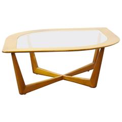 Mid-Century Modern Eye Shaped Coffee Table by Lane