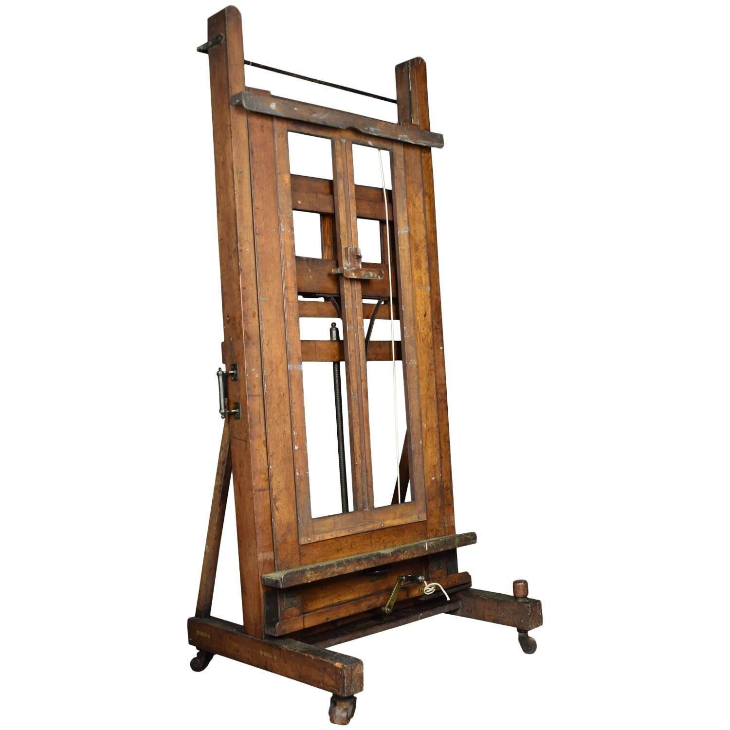 Large Oak Studio Easel by Windsor and Newton