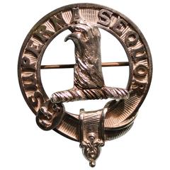 ALLAND Antique Silver Scottish Clan Badge