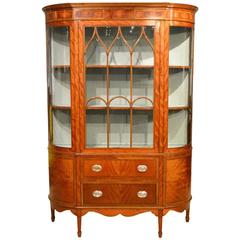 Good Satinwood Edwardian Period Antique Display Cabinet