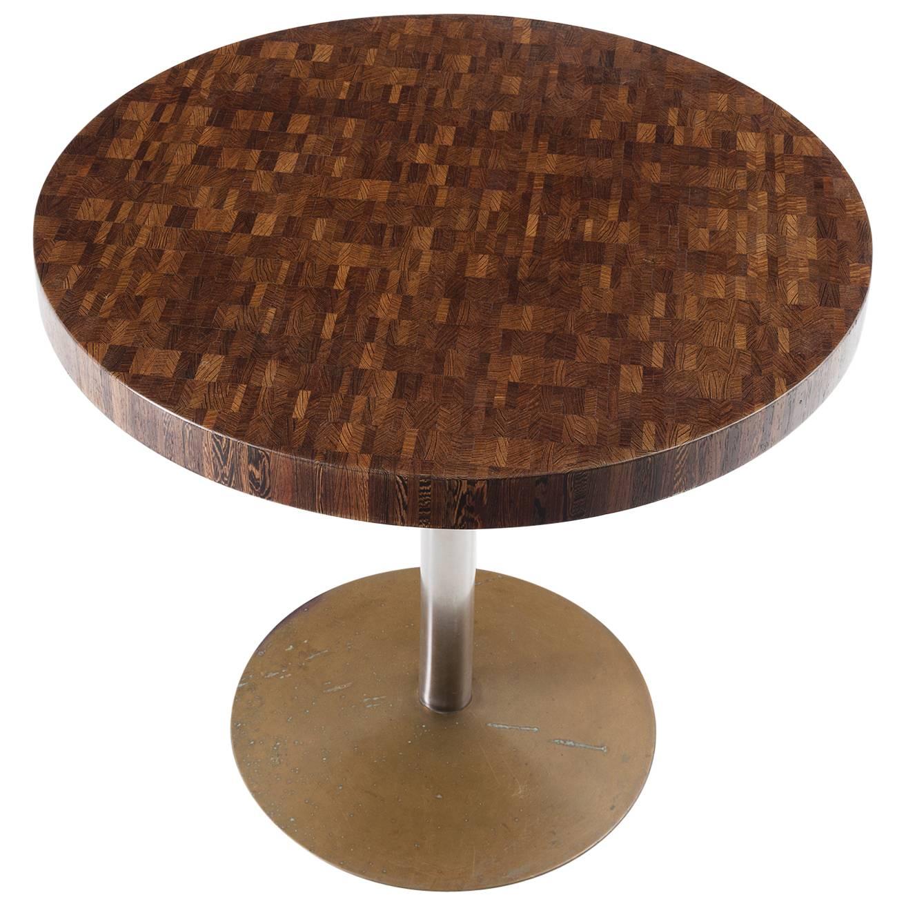 Jules Wabbes Exclusive Small Round Table in Wengé 