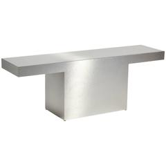Silver Minimalist Console Table 8