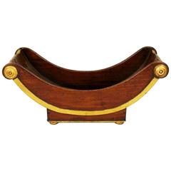 Regency Mahogany Sleigh Planter/Display Bowl