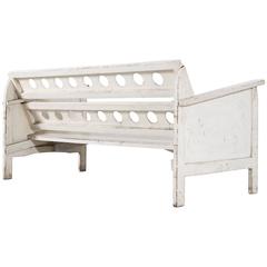 Jan Cocks White Lacquered Wooden Bench