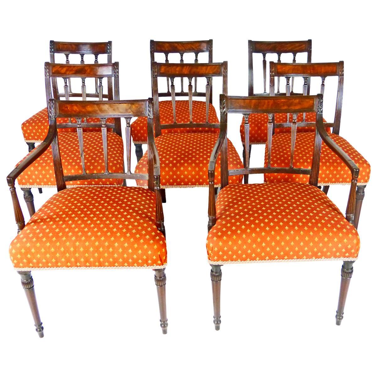 8 Dining Chair Set George III Period - Cuban Mahogany - RETIREMENT SALE