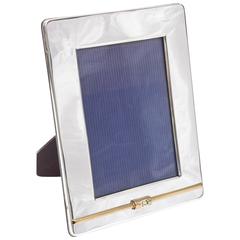 Italian Gucci Silver Plate and 24-Carat Gold-Plated Picture Frame 1