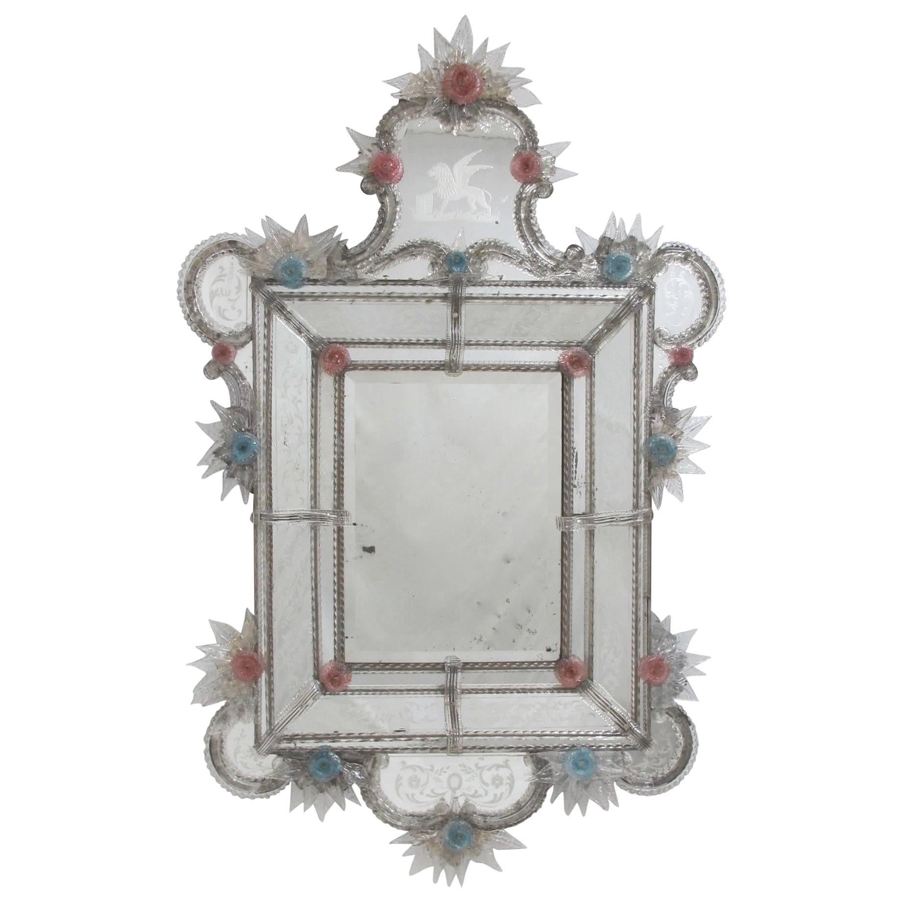 Large 19th Century Italian Venetian Mirror