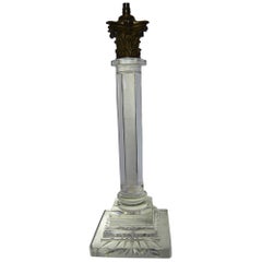 English Crystal Column Lamp