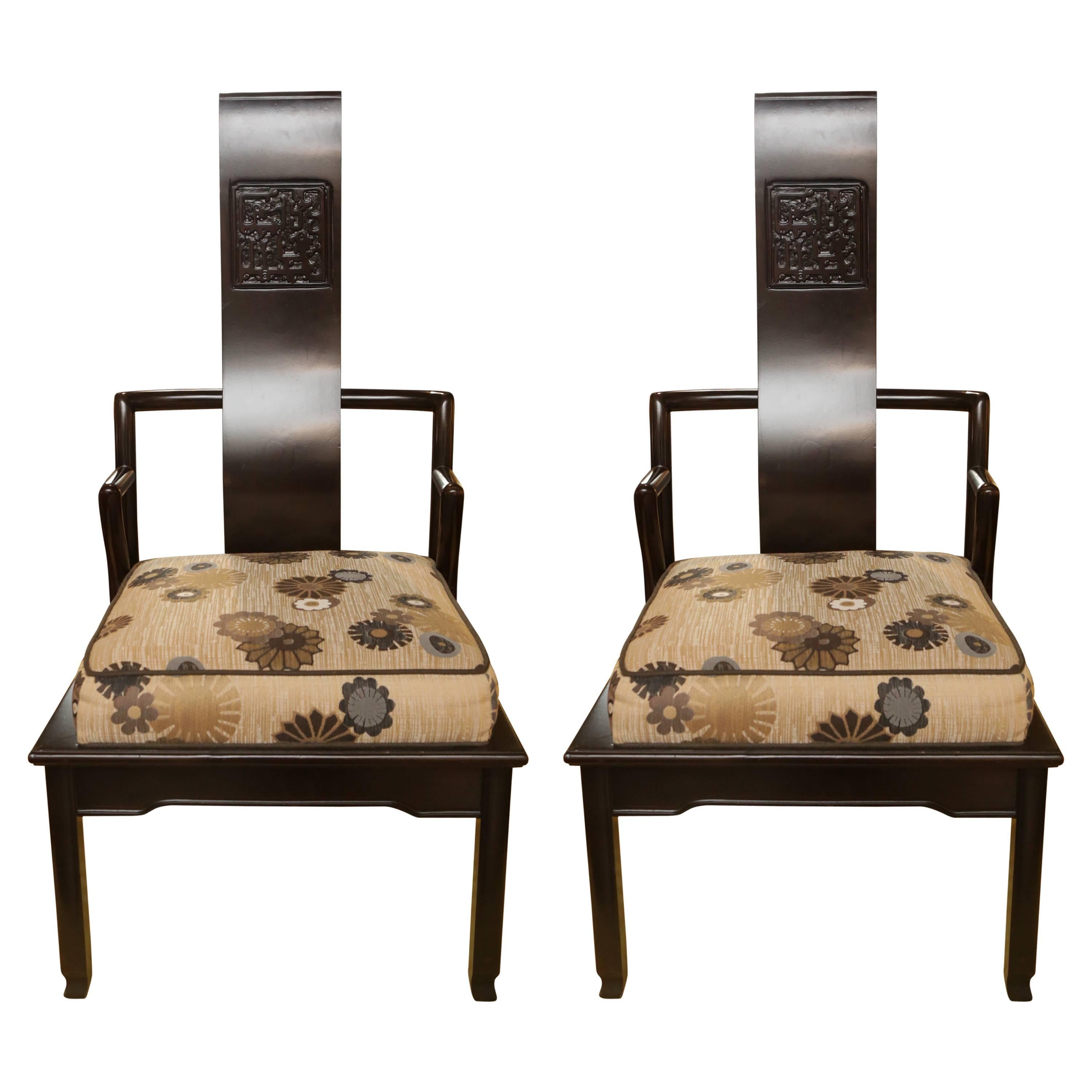 John Widdicomb Pair of Chinese Mid-Century Style Chairs