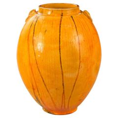 Antique Svend Hammershøi for Kähler, Large and Rare Uranium Glaze Vase