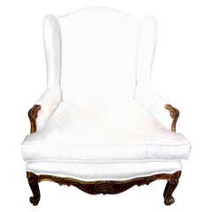 19th Century French Regence Giltwood Marquise Chair