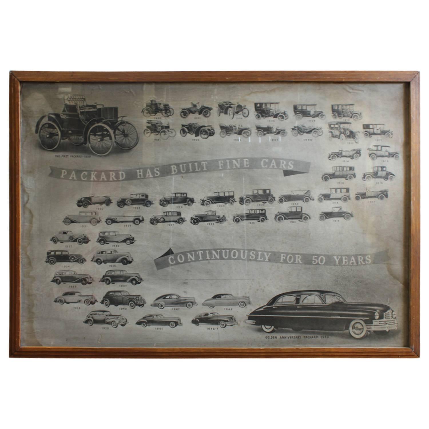 Original 1940s Packard Car Company Poster For Sale