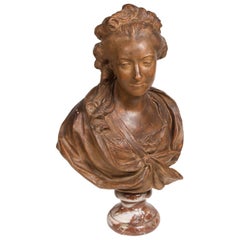 Important Terracotta Bust of Madame du Barry